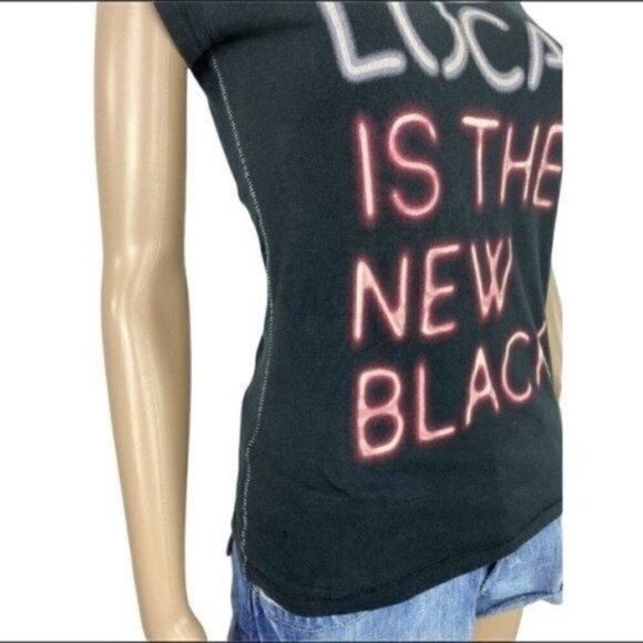 Life Is Good Women’s T-shirt “ Local Is The New Black ” cap sleeve sz small tee - Picture 2 of 8